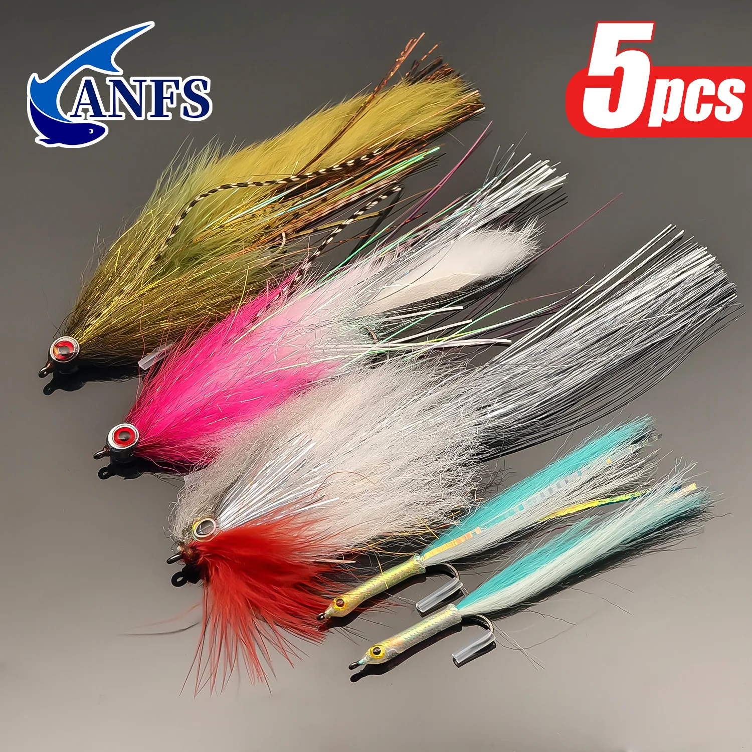 ANFS Big Gamer Steamer Señuelos para pesca con mosca de lubina