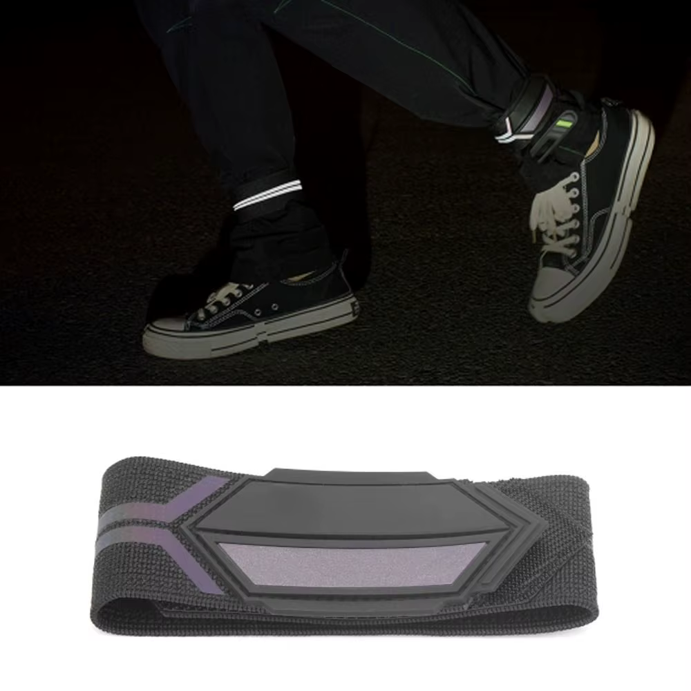 Bandas Reflectantes para Piernas de Bicicleta – Seguridad Nocturna Ajustable - imagen 5