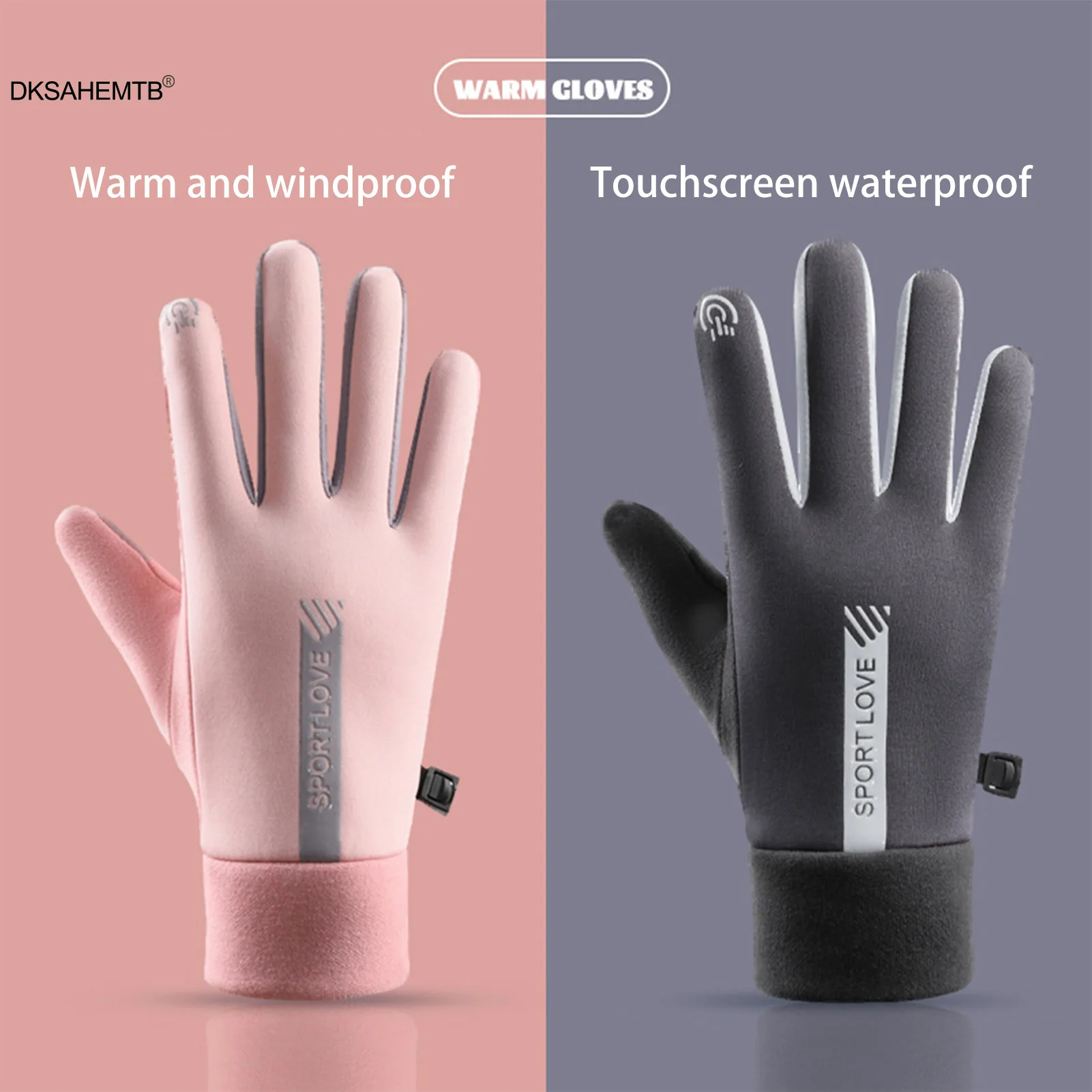 Guantes térmicos de pesca con pantalla táctil, cortaviento - imagen 4