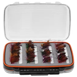 Caja almacenamiento señuelos de pesca mosca doble cara impermeable PP