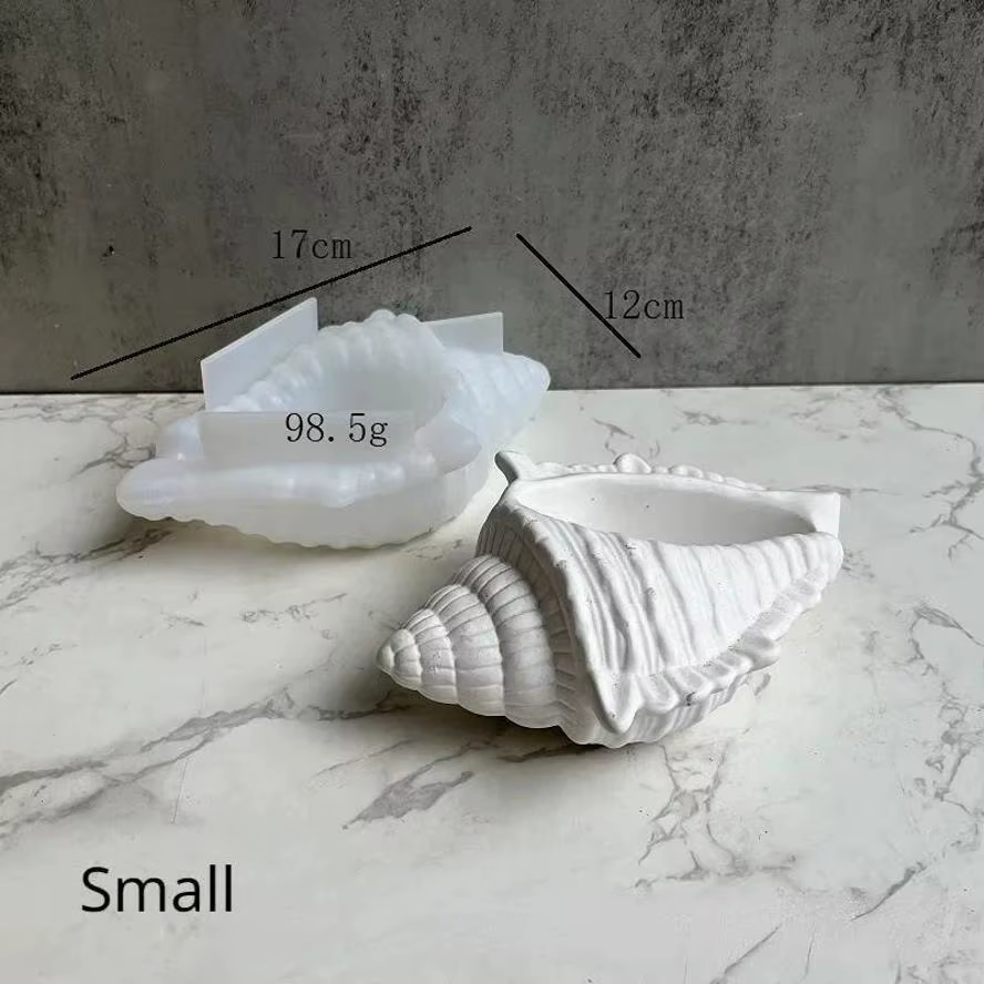 Molde de Silicona Concha para Macetas de Suculentas – Yeso y Concreto DIY - imagen 5