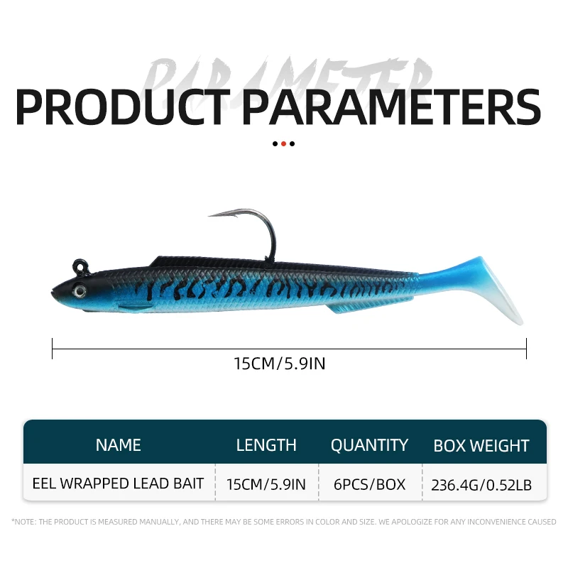 ShareShark Señuelo de Carpa Jig Head para vinilo tipo anguila - imagen 3
