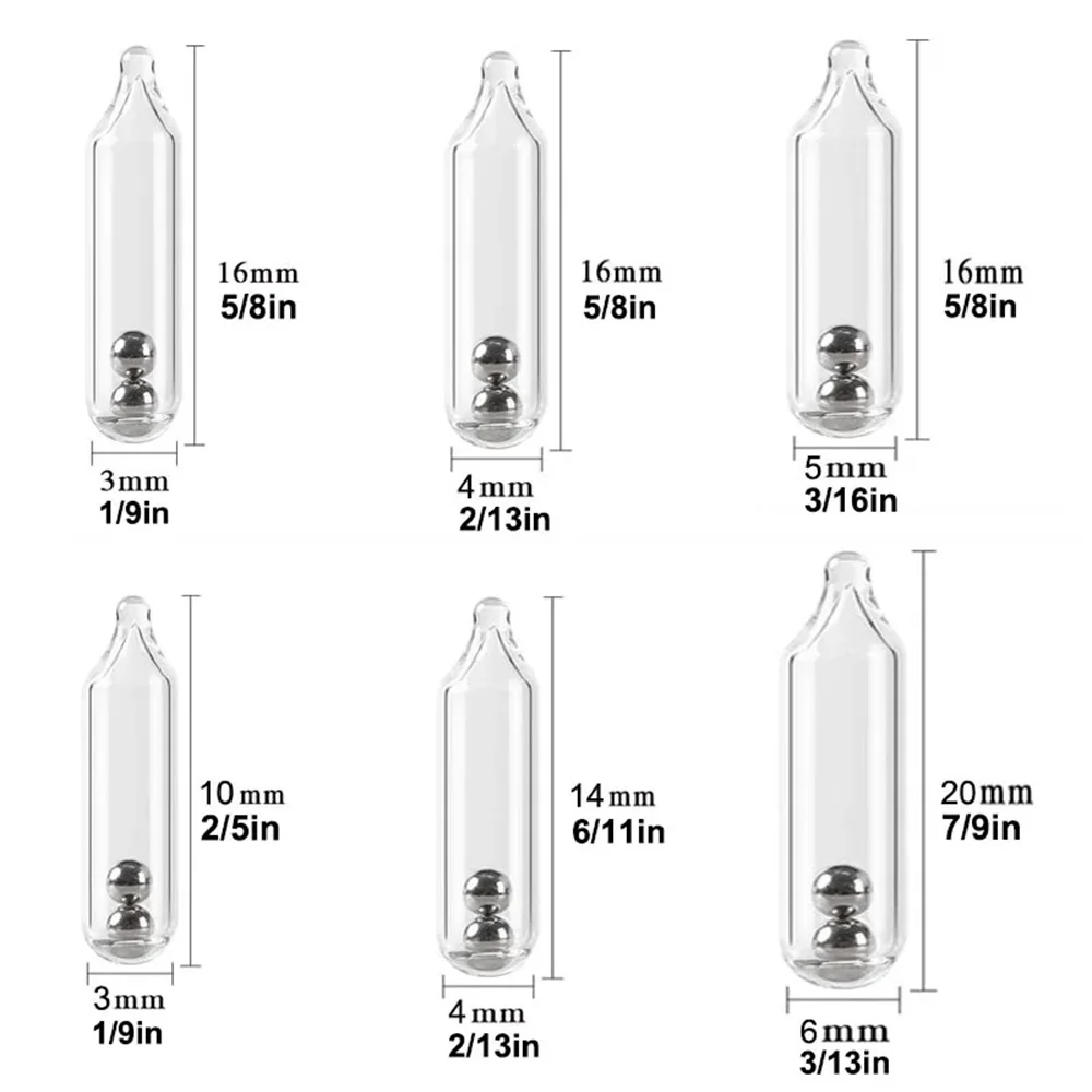 Sonajeros para señuelos de pesca con inserto de cristal