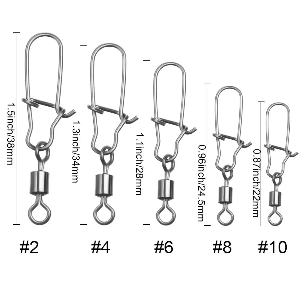 Set de conectores de pesca de acero inoxidable