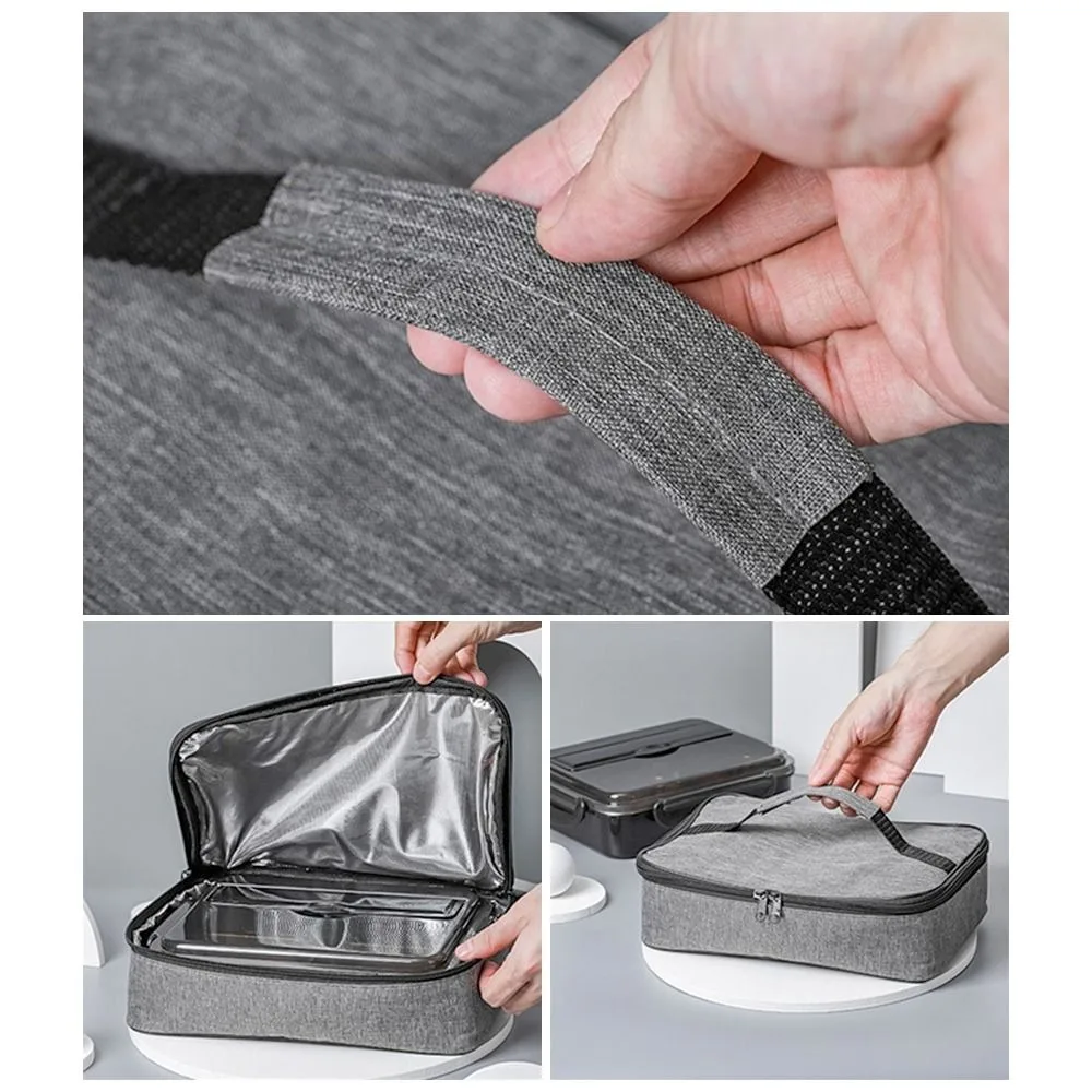 Bolsa térmica cuadrada para comida con paquete de hielo - imagen 4