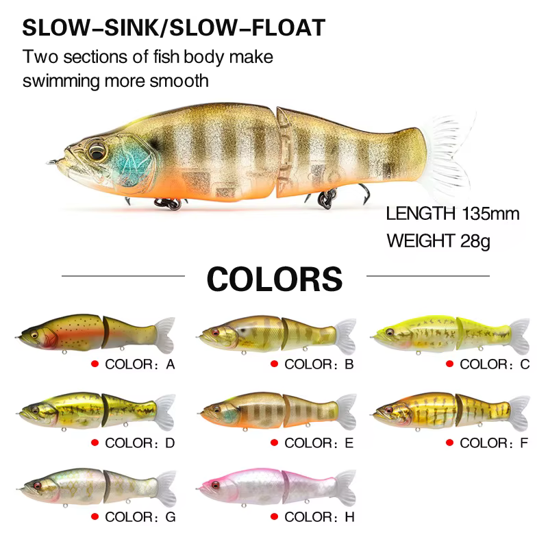 Swimbait Shad 135mm 28g – Señuelo articulado para lubina - imagen 5