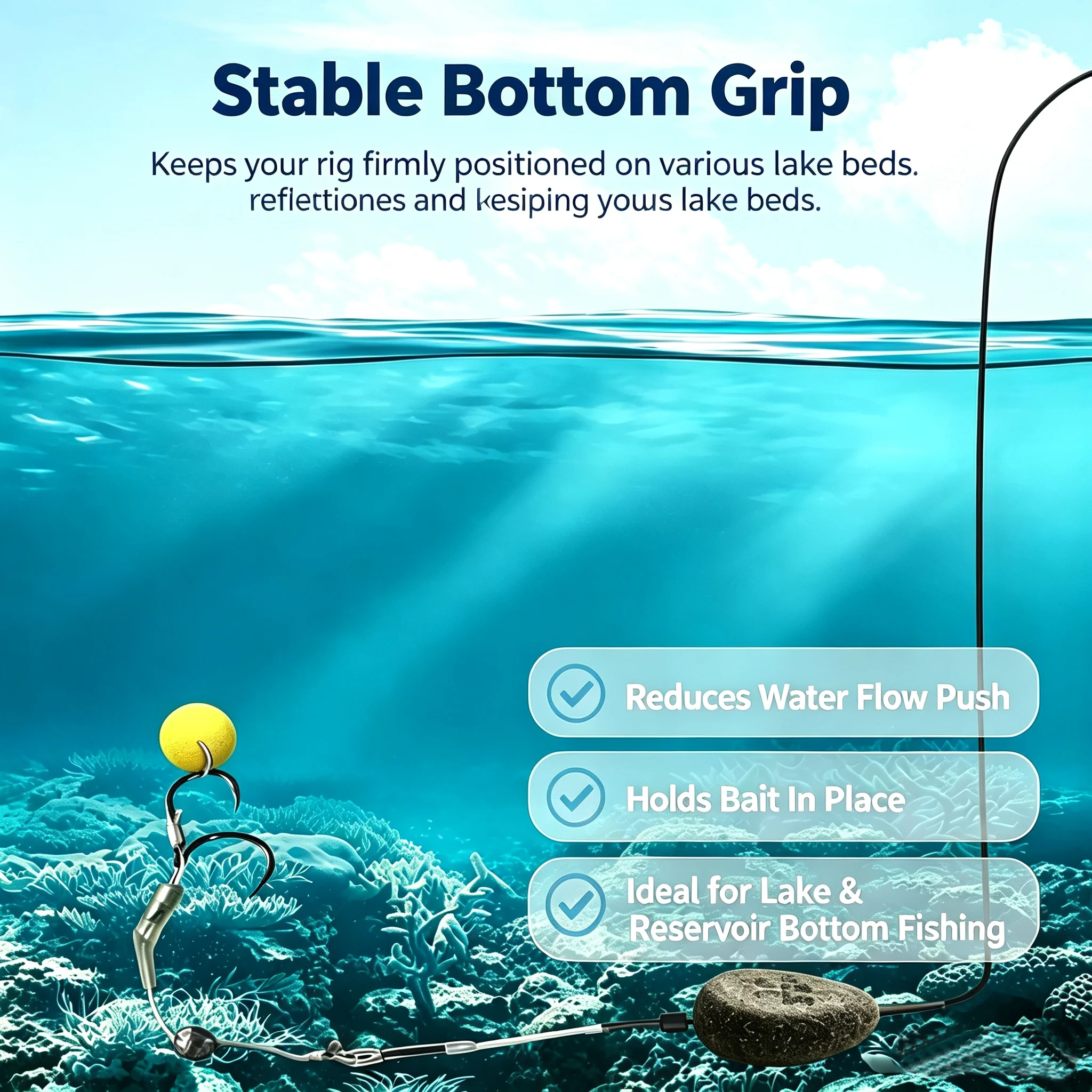 Plomada de carpa tipo pera plana con eslabón giratorio - imagen 3