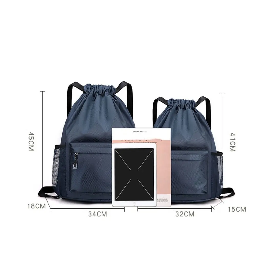 Mochila con cordón de nailon lavable – Gran capacidad unisex - imagen 3