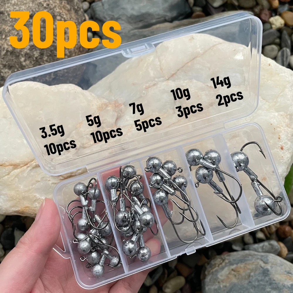Anzuelos Jig Head con púas afiladas para lubina, trucha y vinilo - imagen 4