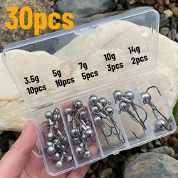 Anzuelos Jig Head con púas afiladas para lubina, trucha y vinilo