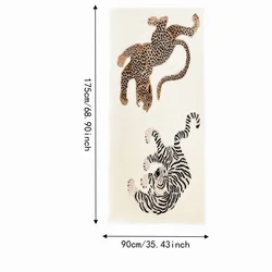 Chal de protección solar con estampado leopardo y tigre vintage