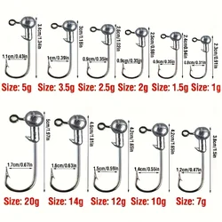 Anzuelos Jig Head Redondos Acero Alto Carbono – Para Vinilo y Swimbait