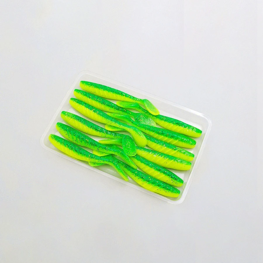 Señuelos suaves con cola de paleta para lubina – Acción natural - imagen 5