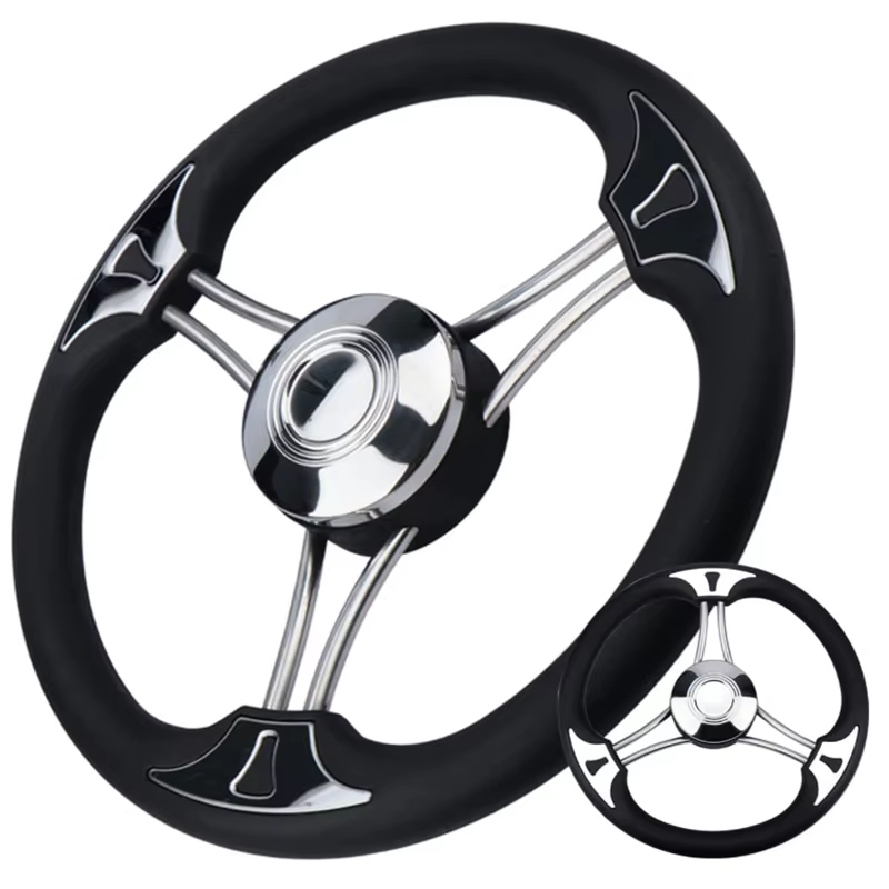 Empuñadura de espuma negra para barco – Acero inoxidable 34 cm - imagen 3
