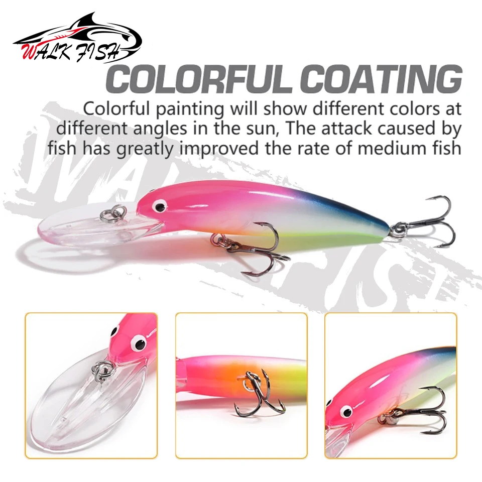 Wobbler crank duro de buceo profundo
