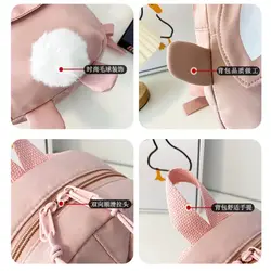 Mochila de viaje portátil con diseño de conejito