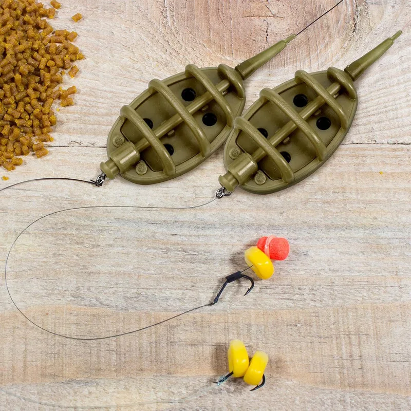 Juego de moldes para alimentador de pesca de carpa método en línea