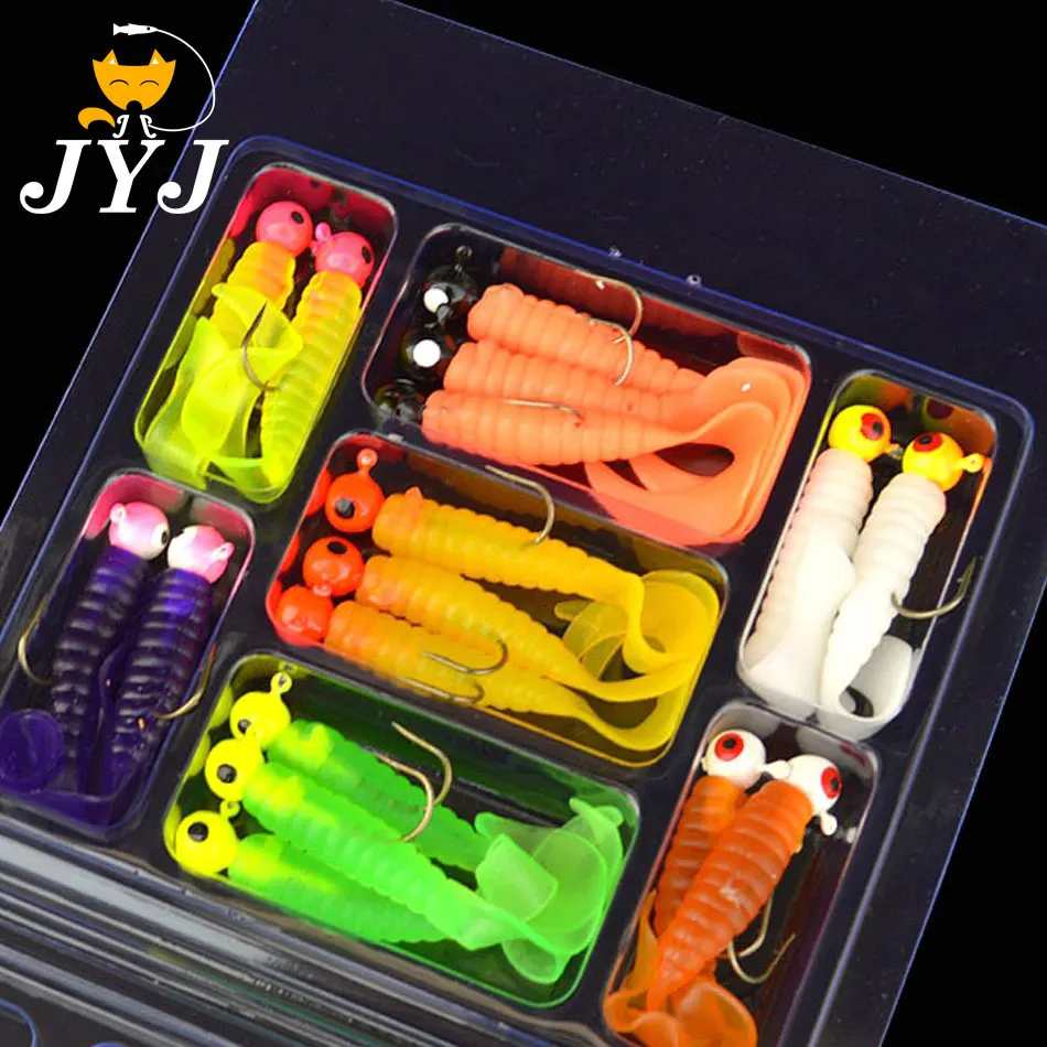 Anzuelos Jig Head JYJ 34 con señuelo silicona para pesca - imagen 2