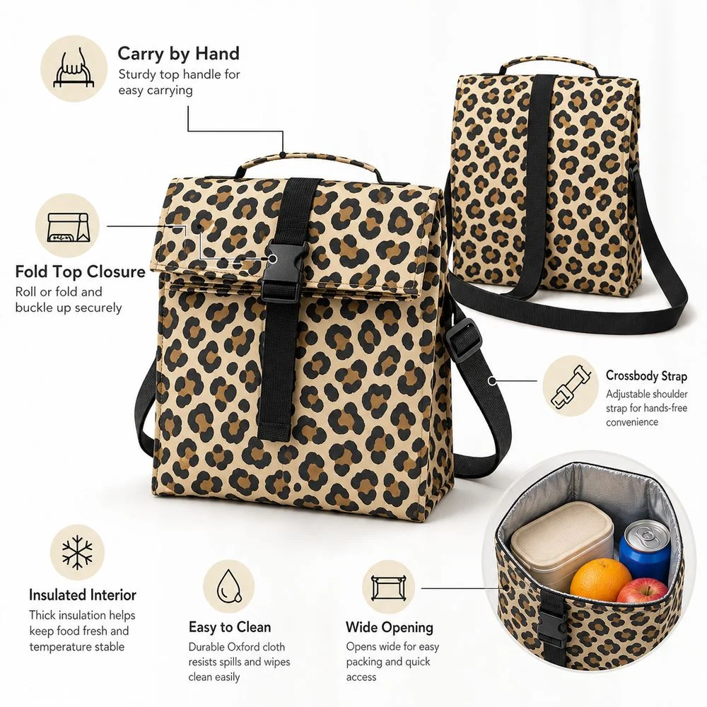 Bolsa térmica impermeable plegable Oxford con correa ajustable