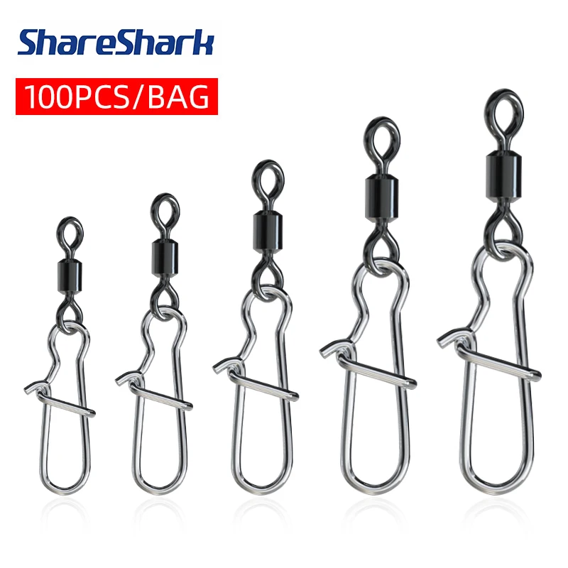 ShareShark rodamientos giratorios conector snap para pesca