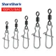 ShareShark rodamientos giratorios conector snap para pesca