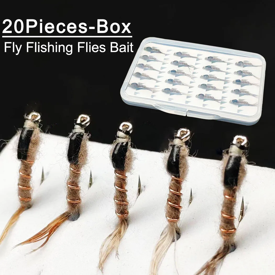 Set de moscas de pesca en caja