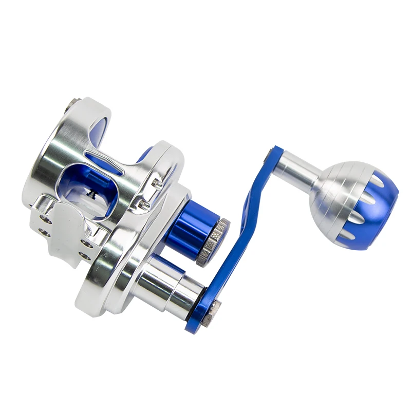Full Metal TC300 - Accesorio de pesca ambidiestro en oro rojo y azul - imagen 3