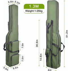 Funda transportín impermeable para caña de pescar – 130 cm