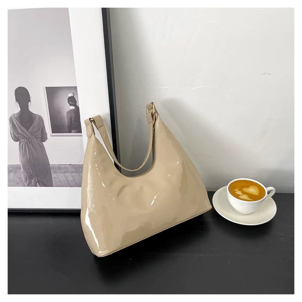 Bolso Mensajero de Cuero PU para Mujer – Resistente y Brillante