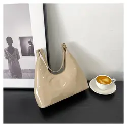 Bolso Mensajero de Cuero PU para Mujer – Resistente y Brillante