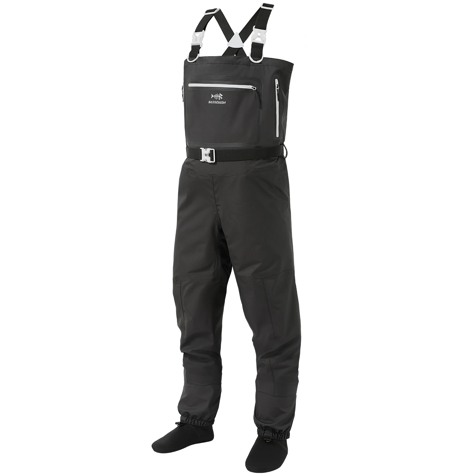 BASSDASH Wader FW11 ligero transpirable – Calzado pesca mosca camuflado