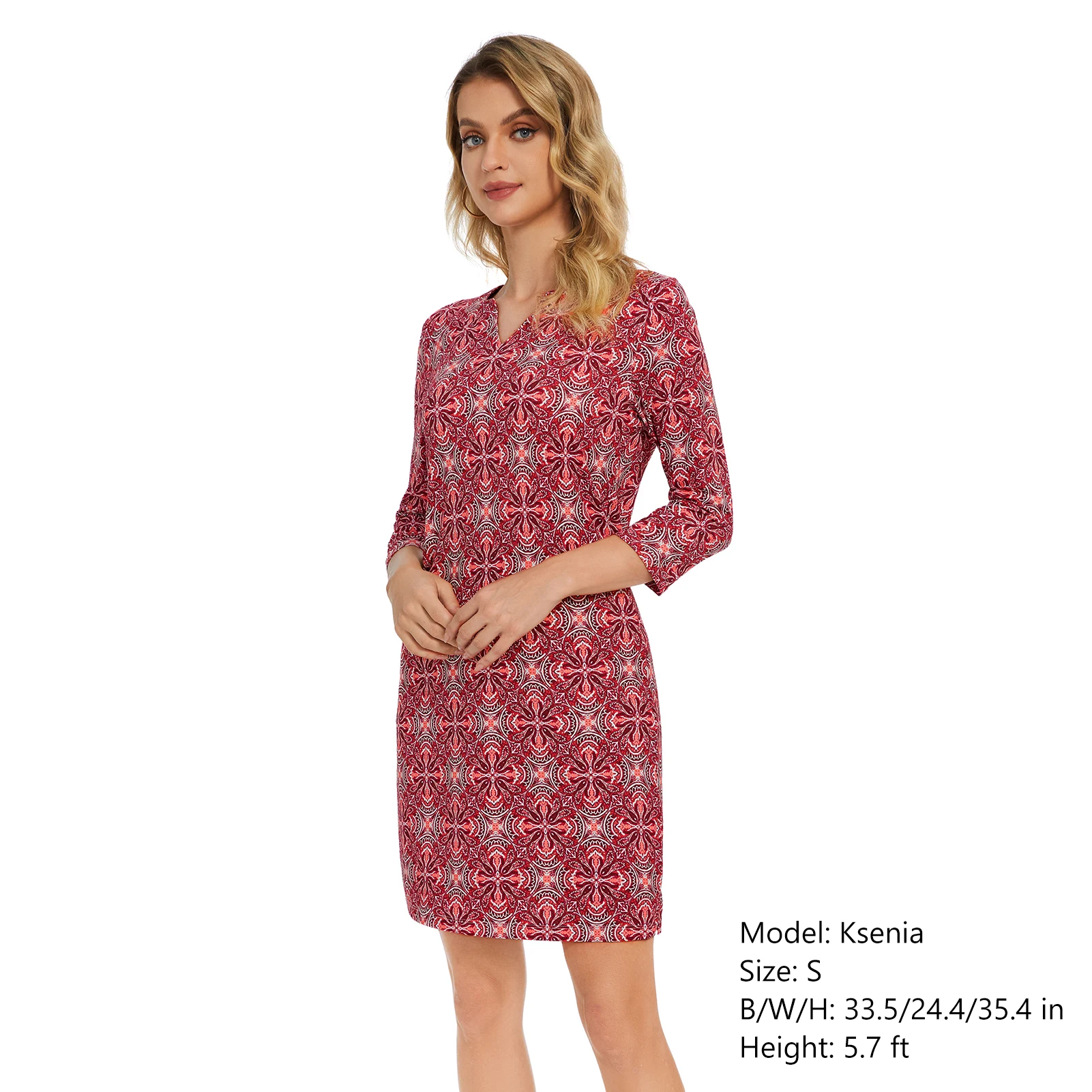 Vestido azul marino con estampado mariposa