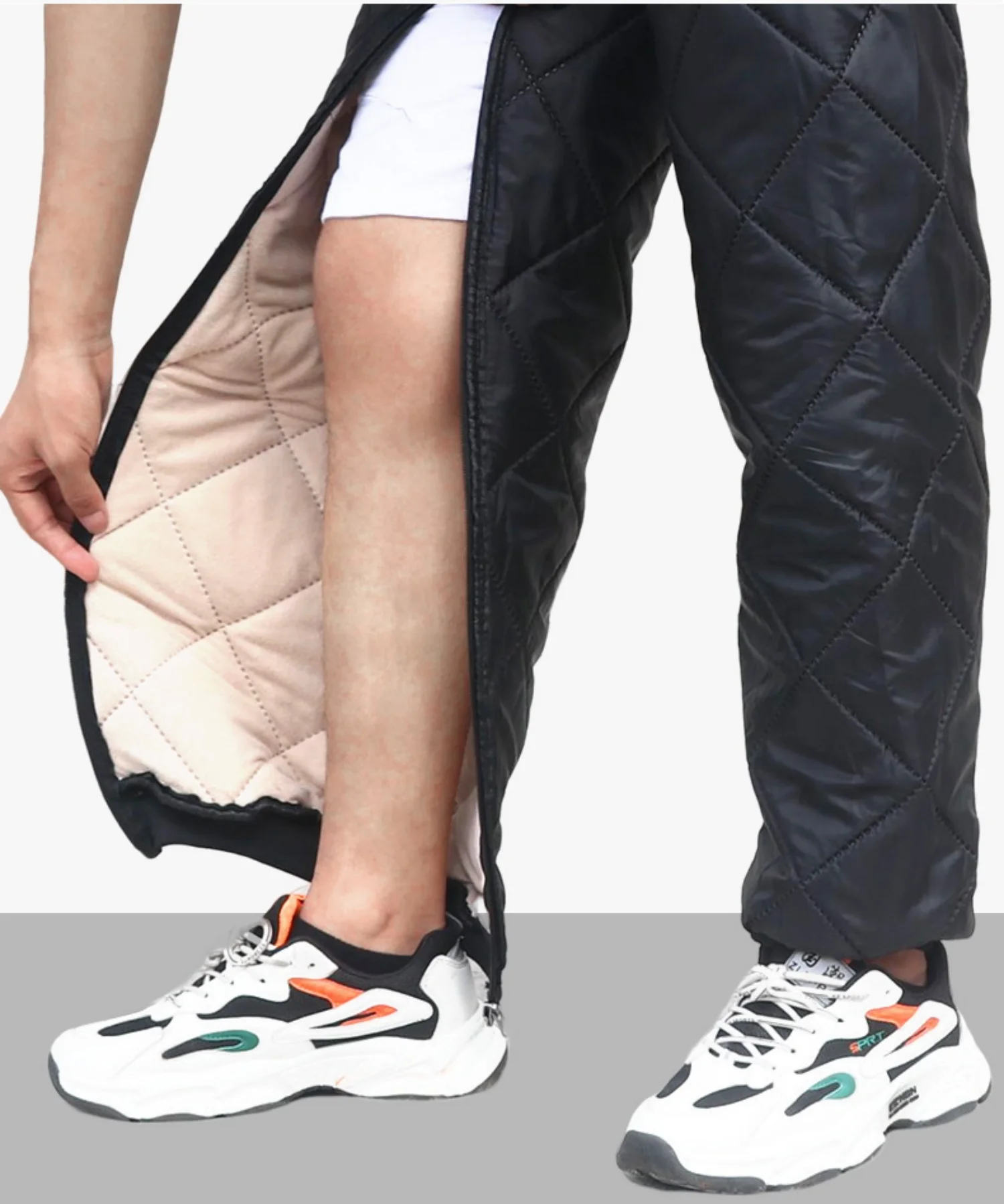 Calentador de piernas impermeable para moto, forro polar antiviento - imagen 3