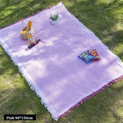 Mantel de picnic francés con correa de almacenamiento