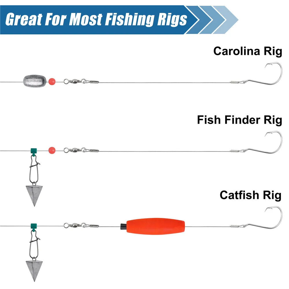 Anzuelos circulares con líder de acero para Surf Casting y Bagre - imagen 4
