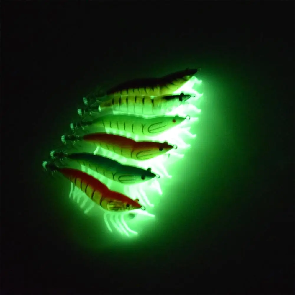 Señuelo calamar noctilucente de madera con cuentas sonoras gamba - imagen 3
