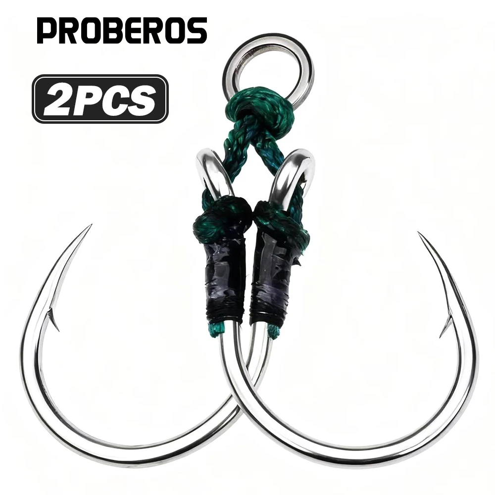 Anzuelos Doble Barba Proberos – Extra Fuertes para Agua Salada