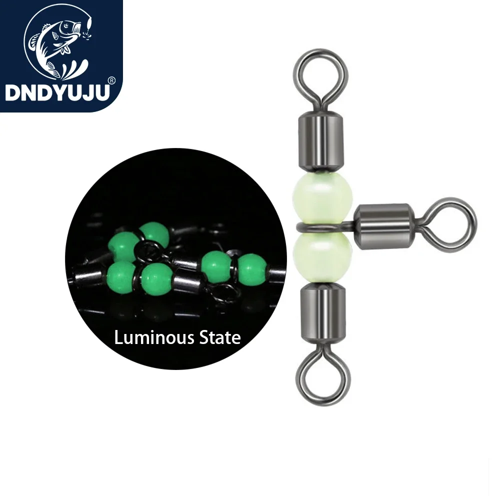 DNDYUJU Giratorios pesca luminosa – Línea cruzada tres vías