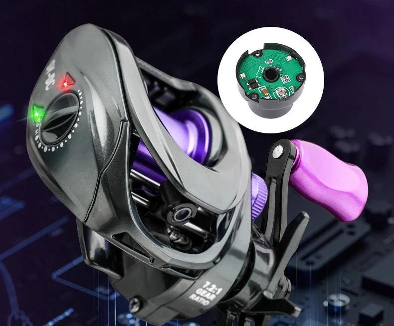 Carrete baitcasting SV-DC con sistema de freno