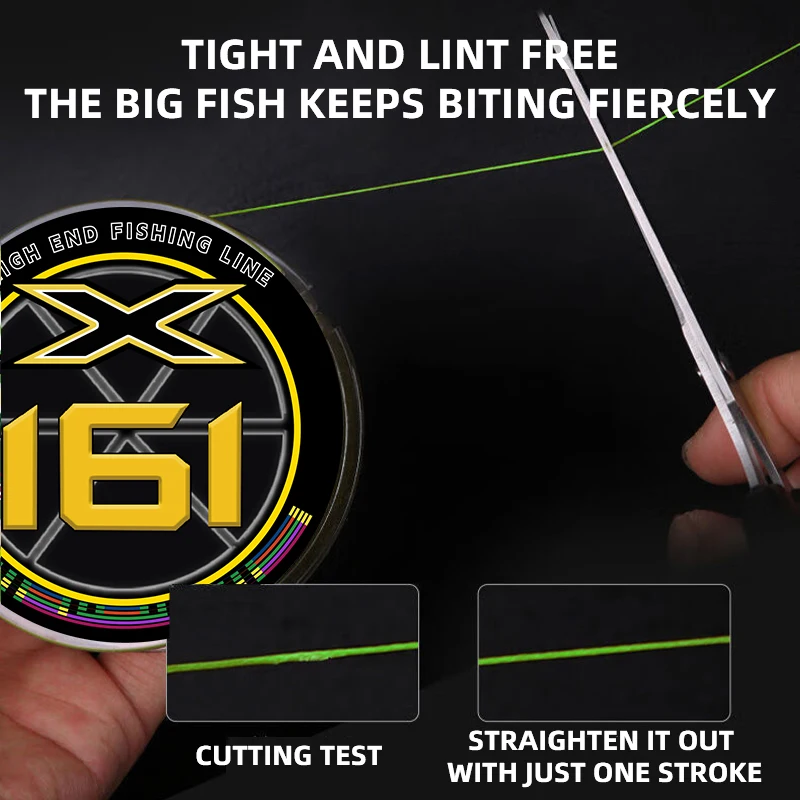 Línea de pesca trenzada YGK X161 súper fuerte con hebras PE - imagen 5