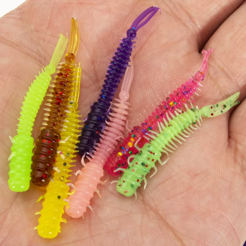 MNFT Slug cebo blando multicolor con tres colas espiral PVC - imagen 2