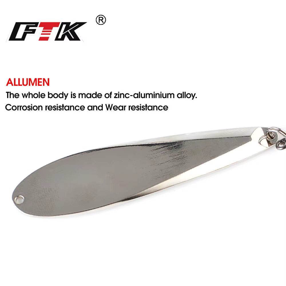 Wobbler Metálico FTK para Pesca en Hielo con Triple Giratorio - imagen 3