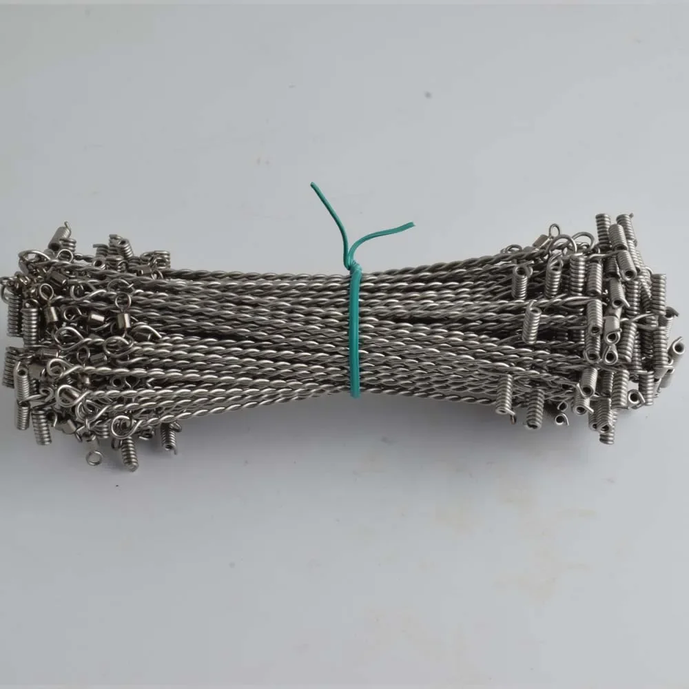 Giros T-snap de acero para pesca con cuerda retorcida
