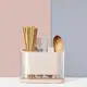 Organizador minimalista de utensilios de cocina con escurridor
