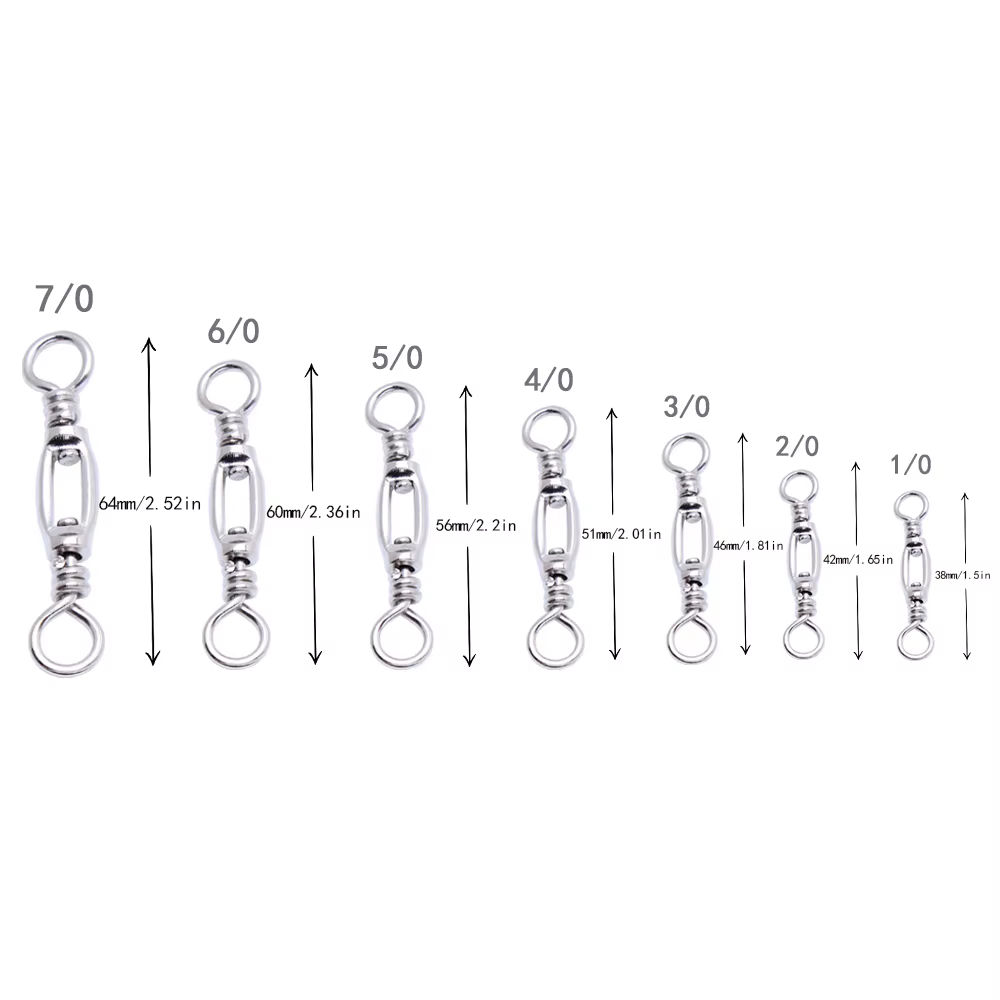 Anillo giratorio de acero inoxidable para pesca en mar - conector 8
