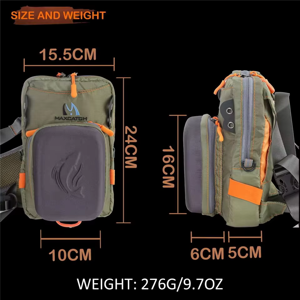 MAXIMUMCATCH Safe Guide – Riñonera mosca impermeable verde militar - imagen 3
