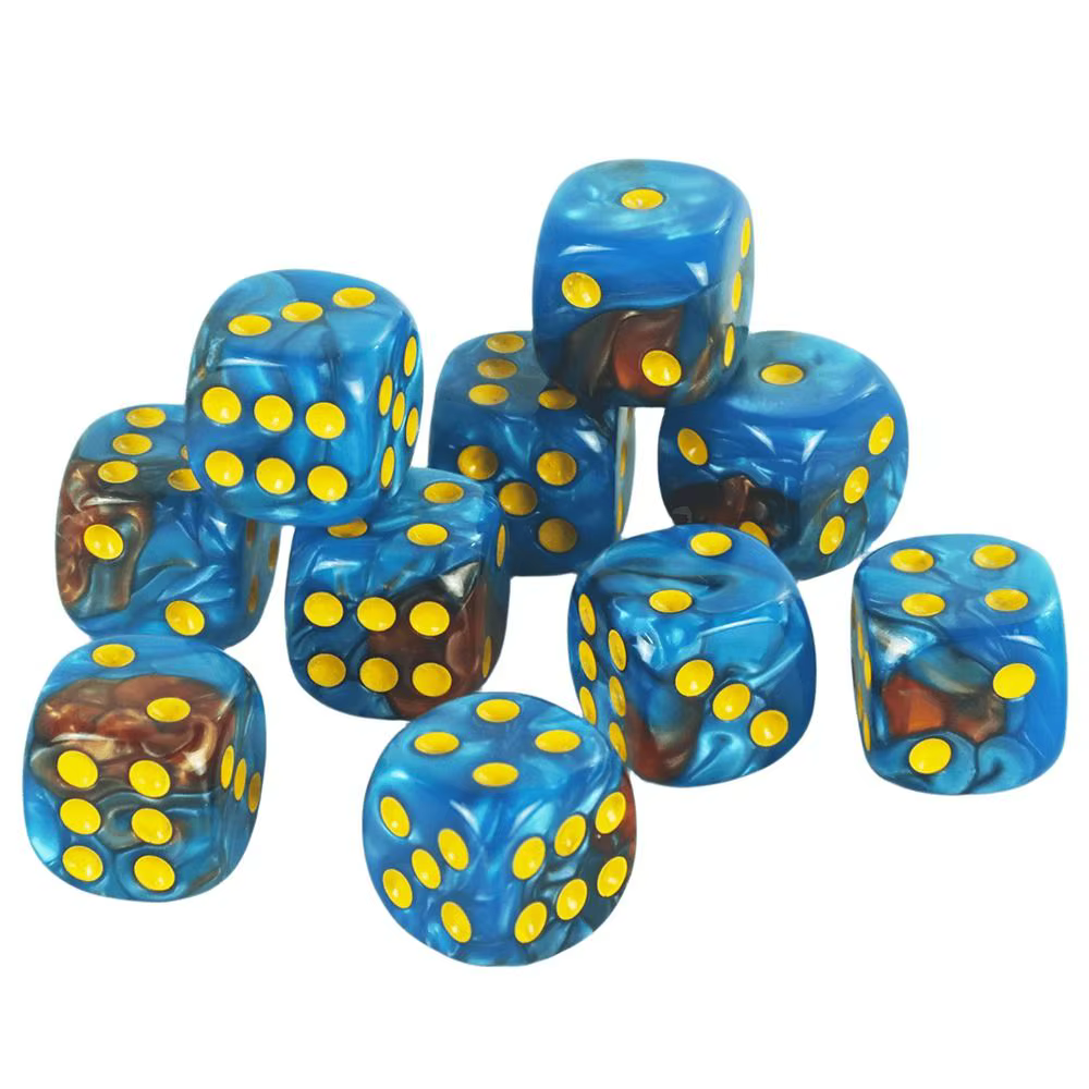 Dados acrílicos con números del 0 al 9