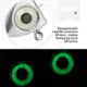 Mini jig head con ojos 3D luminosos para crappie y vinilo
