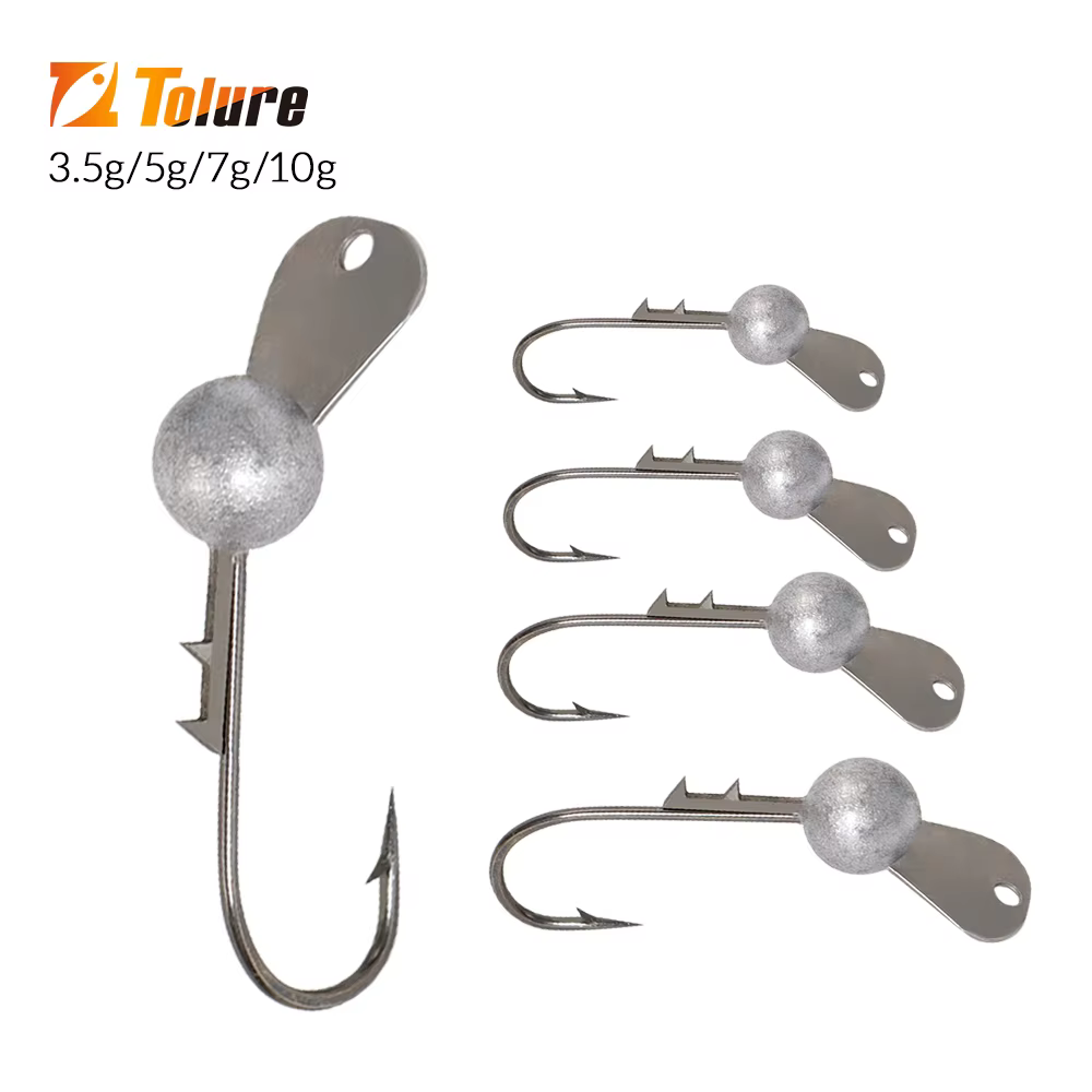 Jig Head con paleta metálica para lubina en vinilo - imagen 2