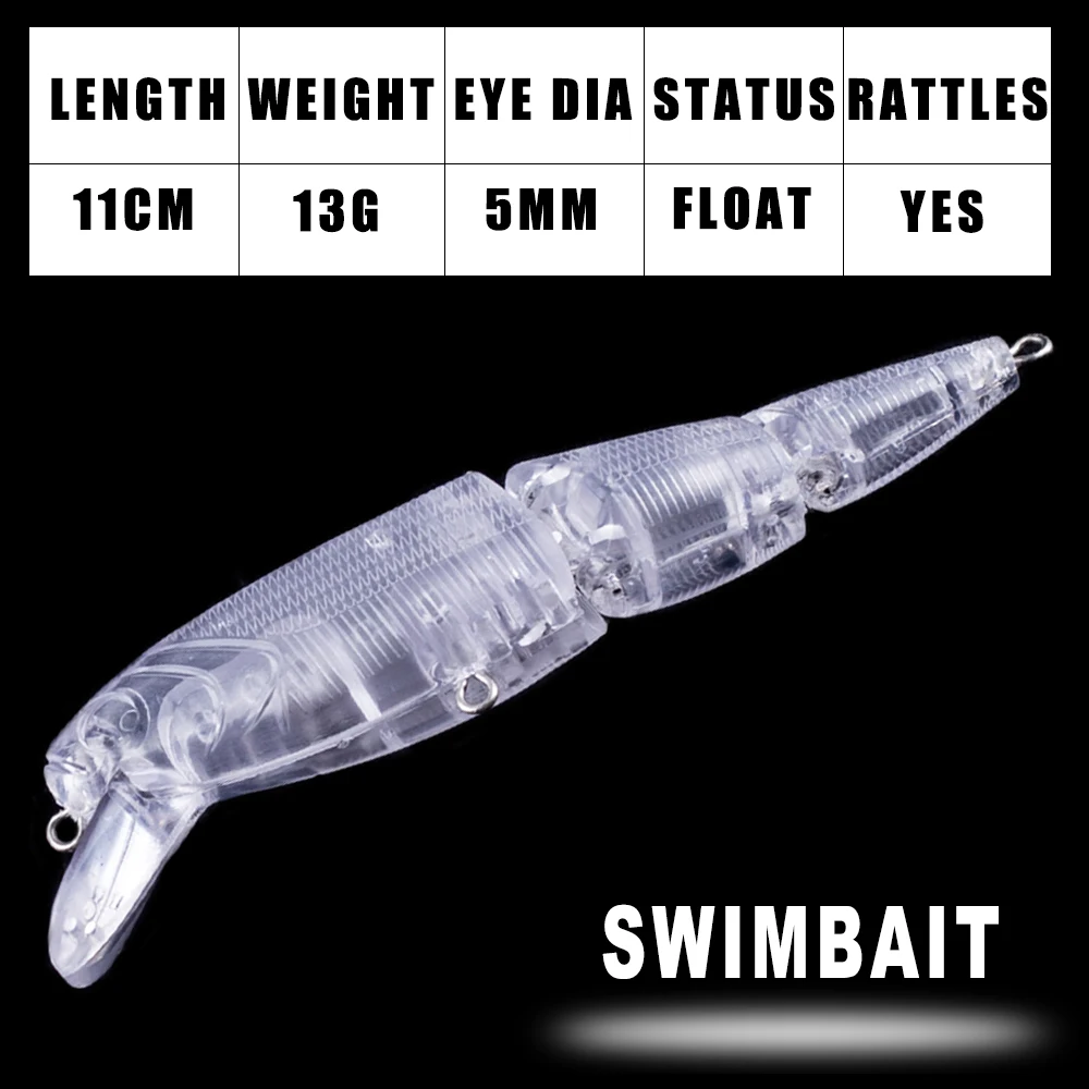 Detalle del cuerpo flotante y articulado del swimbait